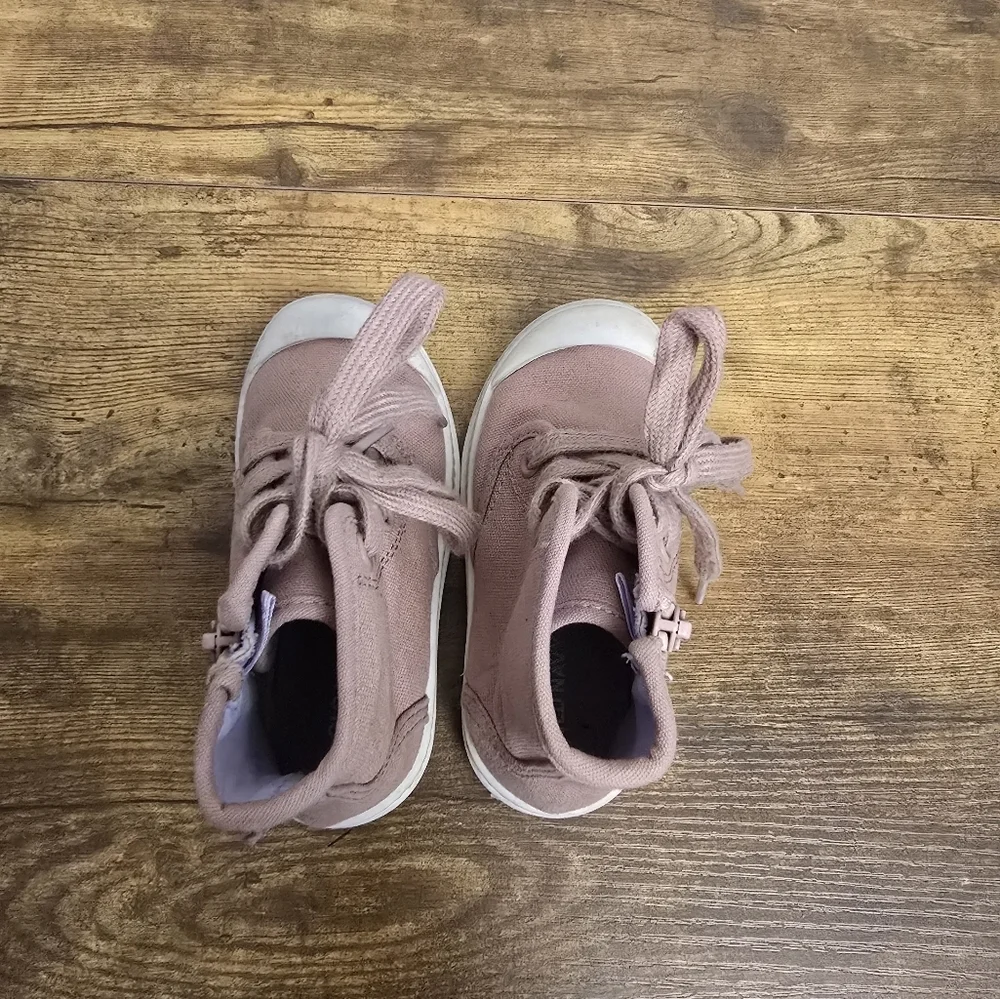 Old Navy Girls Pink Canvas High-Top Shoes Size Zipper Toddlers Size 8